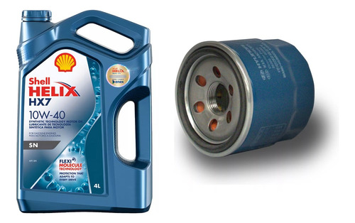 Shell Helix Hx7 10w-40 4 L + Filtro De Aceite Kia Rio