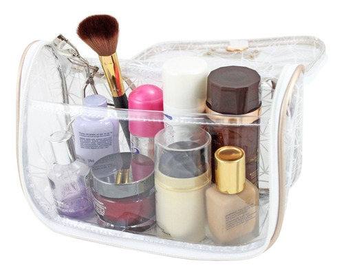 Imagem 2 de 7 de Necessaire Feminina Organizador De Maquiagem Transparente