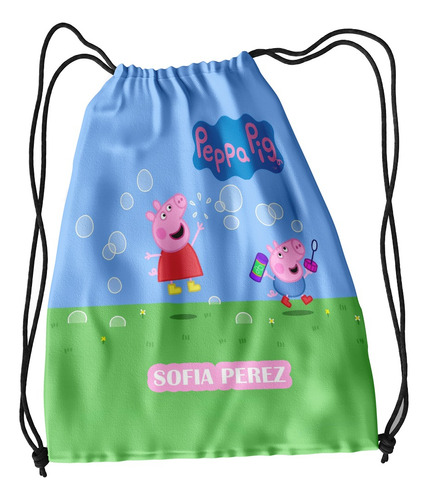 Morral Infantil Personalizada Pepa Pig 40x30 Cms