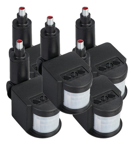 Sensor De Presencia Programable, Mxonk-005, 5pzas, Negro, 1