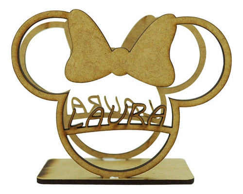 10 Servilleteros Minnie Mouse Personalizados Madera Mimi