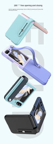 Funda Color Clash For Samsung Zflip6 Con Correa For La Muñeca