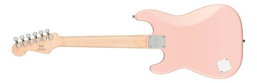 Guitarra eléctrica infantil Squier by Fender Mini stratocaster de álamo Shell pink brillante Diapasón de Laurel Indio