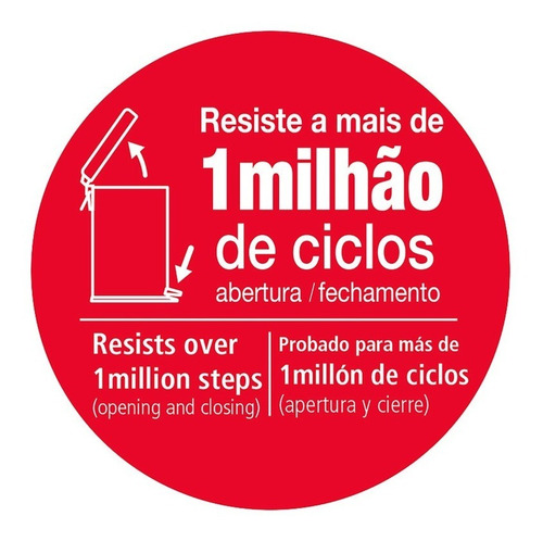 Imagem 7 de 7 de Lixeira Inox Tramontina 12l Com Cesto Removível
