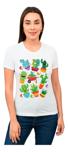 Playera Plantas Mujer Cactus Diseño 179 Playeras Beloma