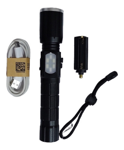 Linterna Led Recargable Luz Policia Strober