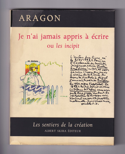 Aragon Je N'ai Jamais Appris A Écrire Libro Usado Skira 1969