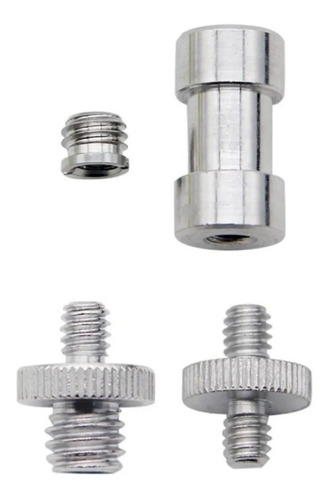 Kit Montaje Dslr Adaptadores 1/4 A 3/8 + Hotshoe + Zapata