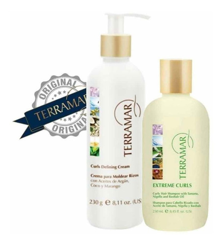 Set Shampoo Y Crema Peinar Cabello Rizado Terramar+ Regalo!!