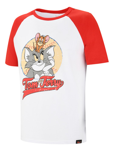 Remera Urbo Tom & Jerry Hombre En Rojo Y Multicolor | Moov