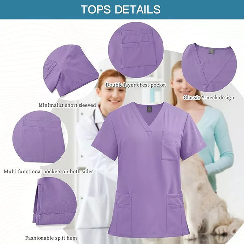Pijama Quirúrgica Scrub Jogger Uniforme Antifluido Cuello-v