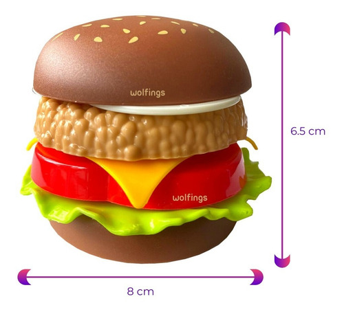 Imagen 2 de 9 de Juego De Encastre Comida Rapida Combo Hamburguesa De Juguete