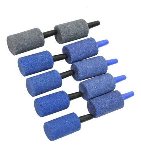 Kit Com 10 Pedras Porosas Para Aquário - Compressores Cor Azul