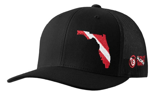 Born Of Water Florida Scuba Diver Down Flag Trucker Sombrero