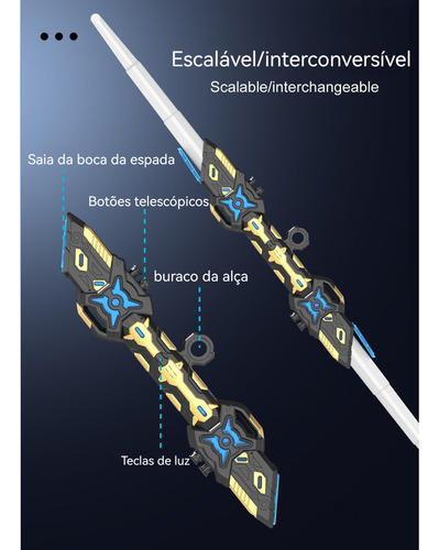 Espada Láser Retráctil De Doble Cabeza Para Niños