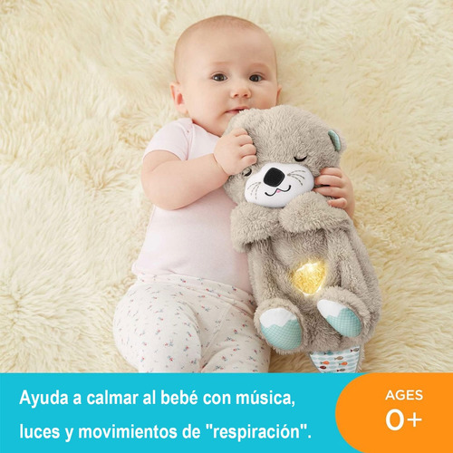Nutria Peluche Que Respira Y Tranquiliza Sonido Anti Estres Color Nutria Gris