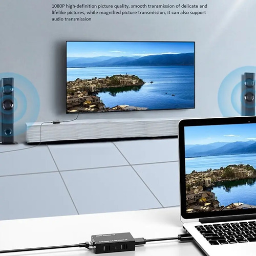 Extensor Video Hdmi Hasta 60 Mts Rj45 Por Cable Utp Activo