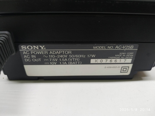 Cargador Videocámara Sony Negro (Usado)