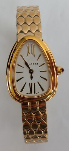 Reloj Bnlgr Mod. Serpentie Seduttorie Dama Correa Oro Amarillo Bisel Oro Amarillo Caratula Blanca (Usado)