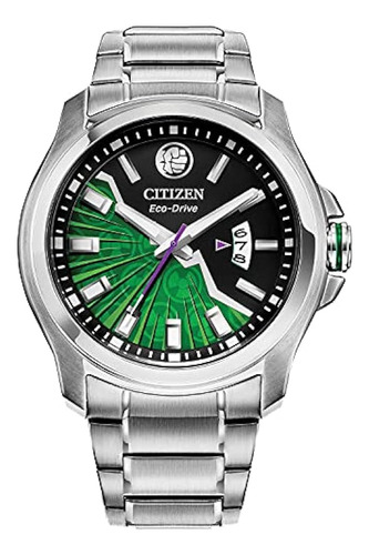 Reloj Citizen Eco-drive Marvel De Cuarzo Para Hombre, Acero 