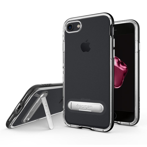 Capa Spigen iPhone SE 2 4,7  Crystal Hybrid + Pelicula Vidro
