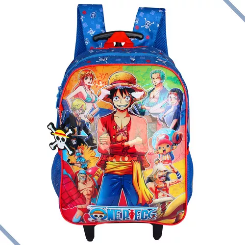 Mochila Infantil De Rodinhas Anime One Piece Luffy Pirata