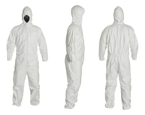 Traje Mameluco Impermeable Descartable -tipo Tivex Blanco 50 Und -xl