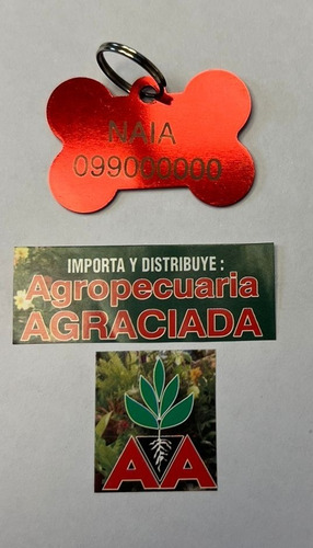Imagen 5 de 10 de Chapitas Placas Identificadoras De Mascotas Grabadas Laser