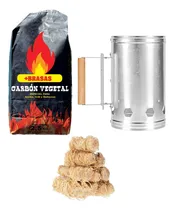 Comprar Carbon Vegetal 15kg+iniciador De Carbon+iniciador De Fuego