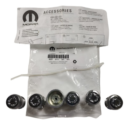 Kit Tuercas De Seguridad Jeep Jl Jt Mopar Originales 18-23