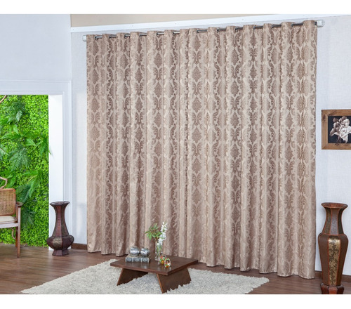 Cortina Grande Jacquard Luxo Para Sala E Quarto 3m X 2,80
