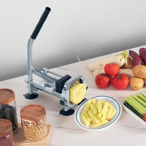 VEVOR VEVOR Cortador de patatas fritas, cortador de patatas con cuchillas  de acero inoxidable de 1/2 pulgadas y 3/8 pulgadas, cortador manual de  patatas con ventosas, ideal para patatas, patatas fritas, pepino