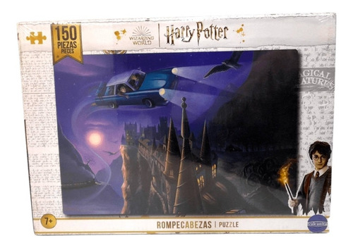 Rompecabeza Harry Potter Auto Sobre Hogwarts 150 Pzs Premium