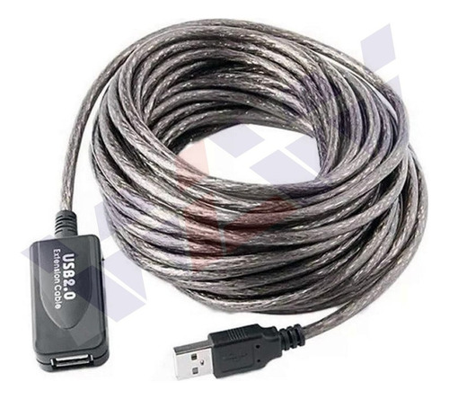 Cabo Extensor Usb 2.0 Ativo Amplificado 10m Macho  Fêmea