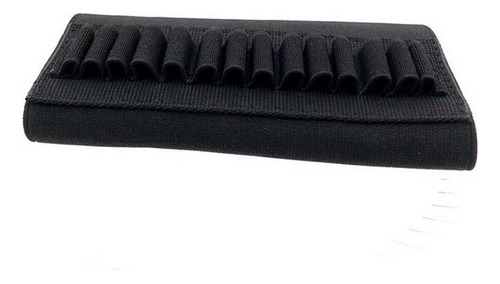 Cartuchera Porta Cartuchos Municion Rifle Culata Elastica Negro