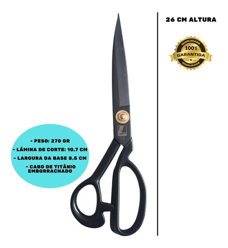 Tesoura Alfaiate Costura Profissional Aço Alemão - 26cm -10 