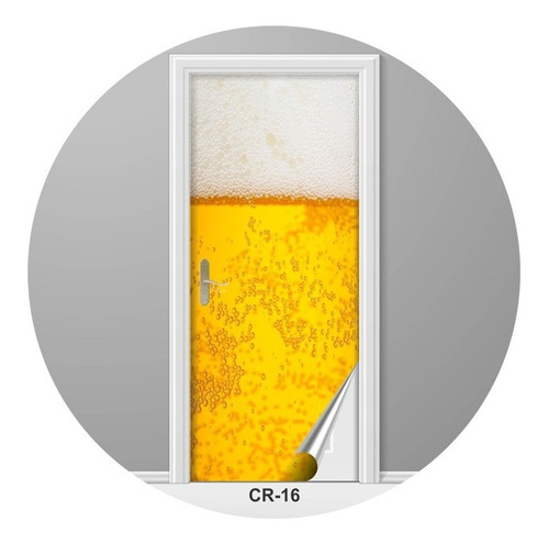 Adesivo Para Porta Cerveja Refrigerante Copo Criativo Cr-16