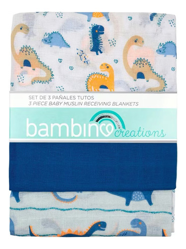 Bambino - Set 3 Pañales Tutos  Bambino Con Diseño Dinosaurio