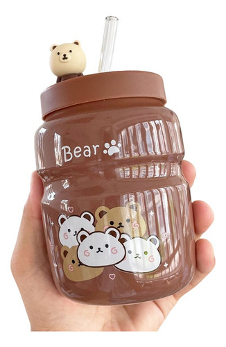 Vaso Tomatodo De Cerámica Bear Marrón Modelo 4