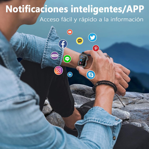 Smartwatch Reloj Militar Inteligentebluetooth Llamadas Cf26 Blanco Negro
