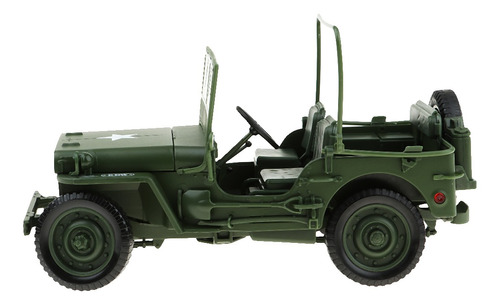 1:18 Escala Willys Wwii Jeep Suv Coche Militar Playset
