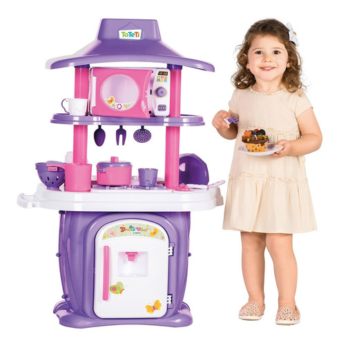 Cozinha Infantil Com Pia E Água Fogão + Forninho + Panelinha