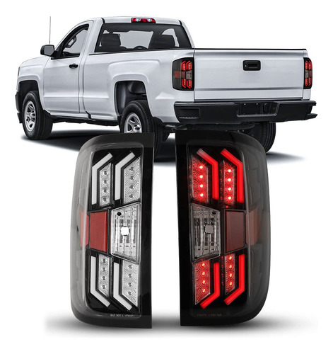 Luz Trasera Para Chevrolet Chevy Silverado Led Automovil Par