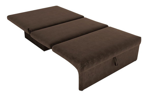Sofá Cama 2 Lugares Matrix Malu Suede Marrom