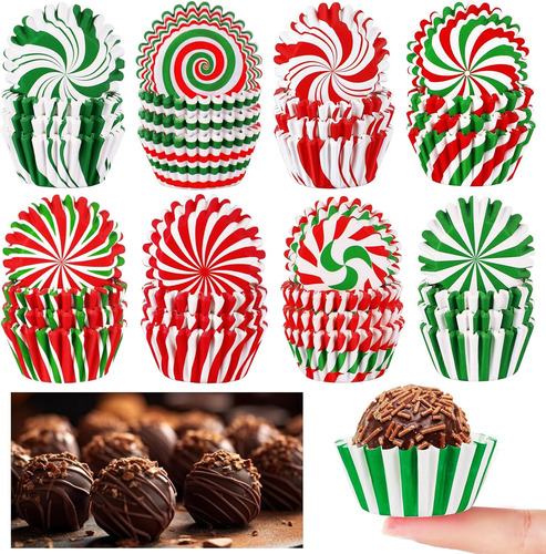 Forros Navideños Para Minicupcakes Augsun, 800 Unidades, Car