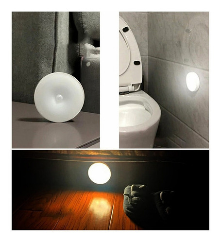 Luminaria Lampada Recarregavel Led S Fio Com Sensor Presença