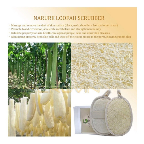 Imagen 7 de 8 de 6 Esponja Vegetal Luffa Exfoliante Natural Cuidado Corporal