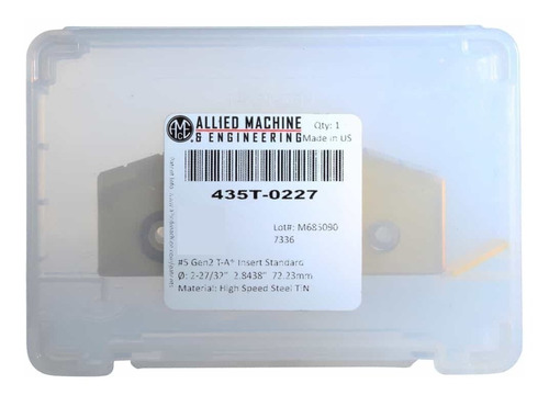 Inserto De Carburo No. 5 2-27/32pulg Gen2 T-a M4 Tin Allied