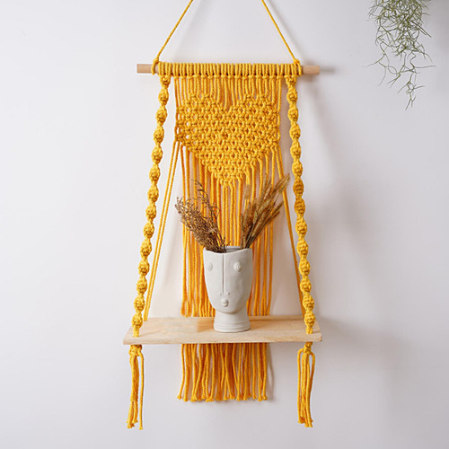 Estante Flotante Para Colgar En La Pared De Macramé,