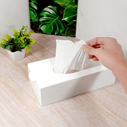 Caixa Porta Lenços De Papel Ou Interfolha Em Acrilico Branco Desmontável Fabricada Com Acrilíco 3mm Reaggio